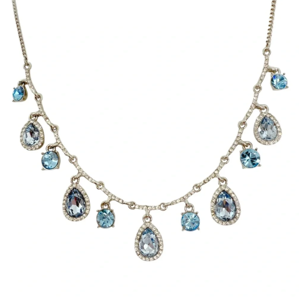 Givenchy Mixed Crystal Halo Shaky Statement Necklace. NWOT